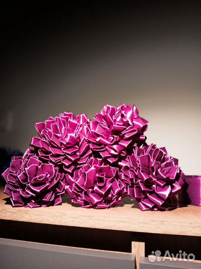 Цветы из атласных лент