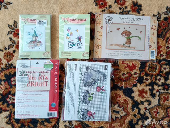 Набор для вышивания крестиком остатки