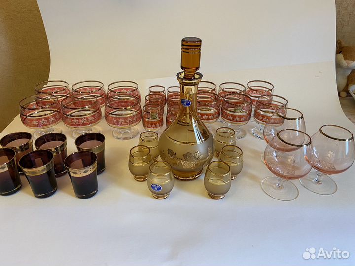 Бокалы, рюмки Богемия. Bohemia Чехословакия