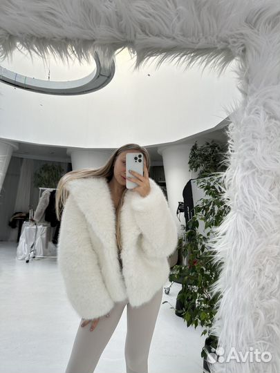 Шуба с капюшоном премиум Zolotova Boutique