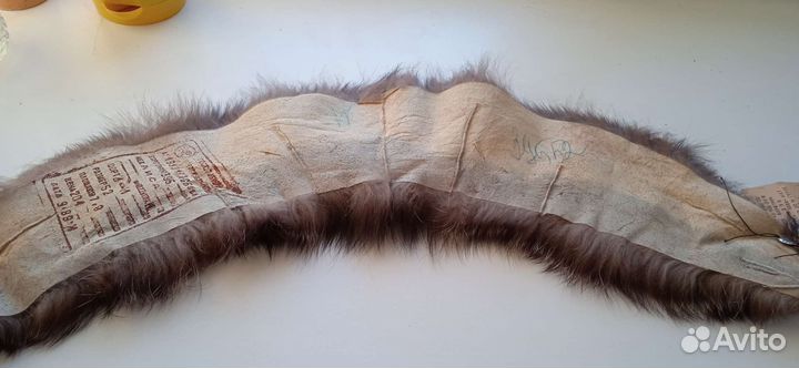 Меховой воротник чернобурка