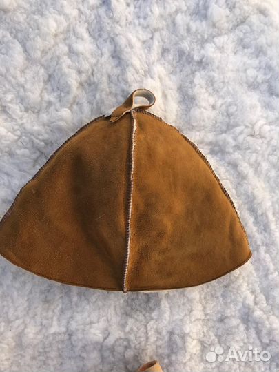 Банная шапка из овчины