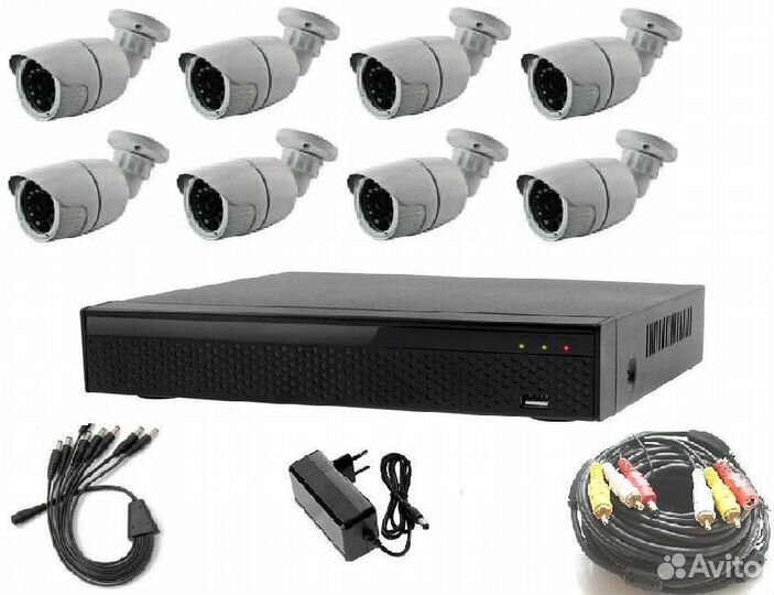 Комплект видеонаблюдения на 8-внешние(улич.) камер