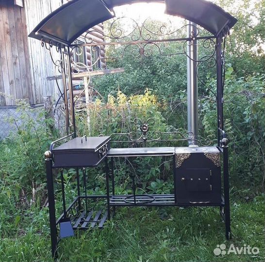 Мангал с печкой