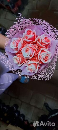 Букеты из мыльных роз а так же и букет невесты
