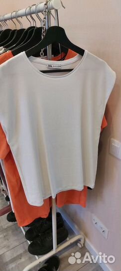 Майка белая zara
