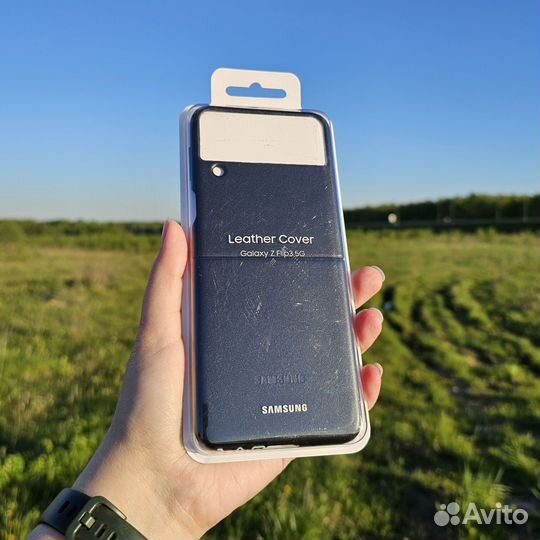 Чехол Samsung Leather Cover, для Galaxy Z Flip 3