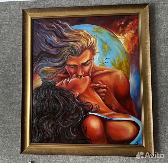 Картина холст на картоне маслом