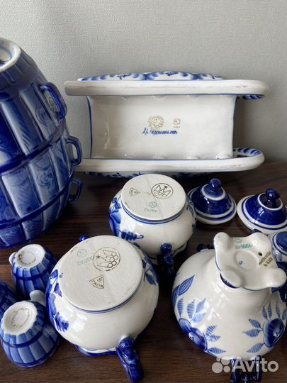 Фарфор. Гжель СССР. Домашняя коллекция