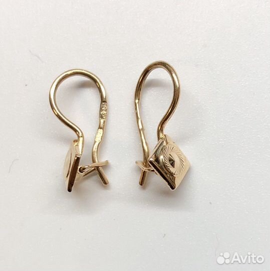 Золотые серьги 585 пробы СССР