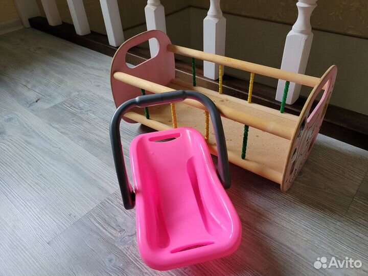 Беби Борн, кровать, тележка, глад.доска, хоз.набор