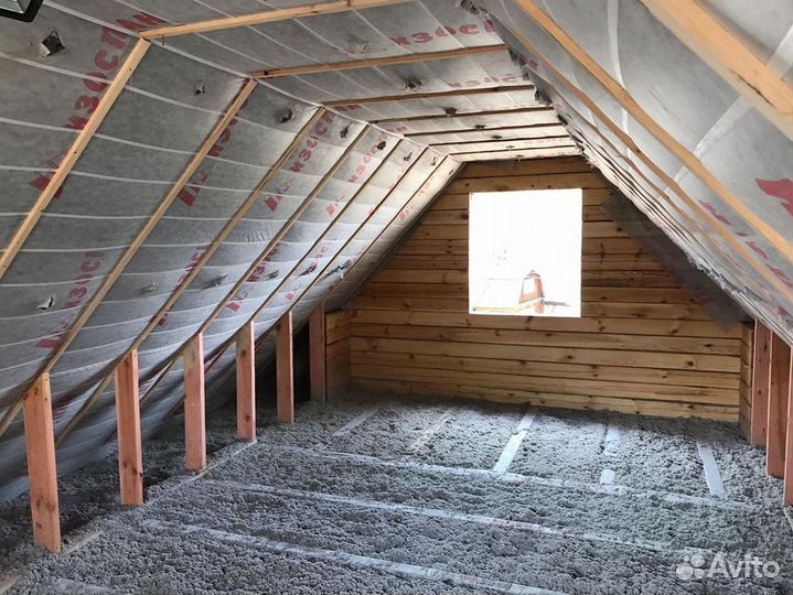 Утепление пола эковатой