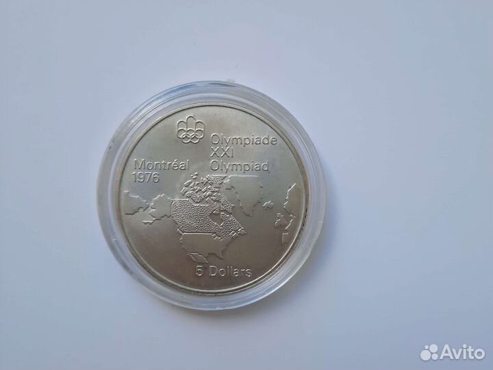 Монета Канада 1973 5 долларов серебро
