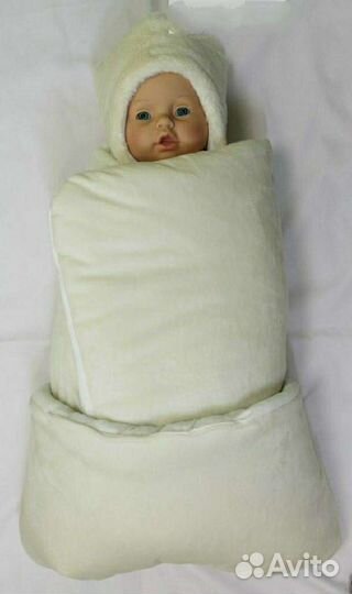 Конверт на выписку зимний с одеялом и шапочкой