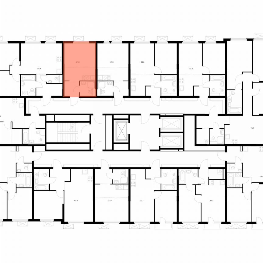 Квартира-студия, 21,9 м², 14/25 эт.