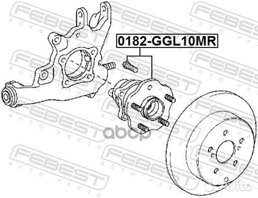 Ступица задняя 0182-GGL10MR 0182-GGL10MR Febest