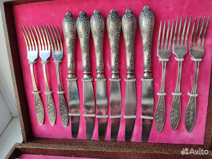 Набор столовых приборов мельхиор СССР