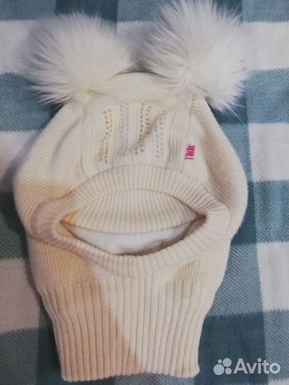 Шапка шлем для девочки 50 52