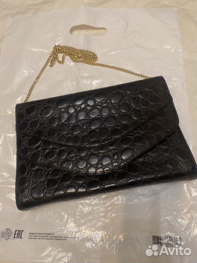 Сумка клатч из натуральной кожи крокодила