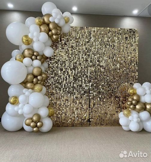 Фотозона живые пайетки