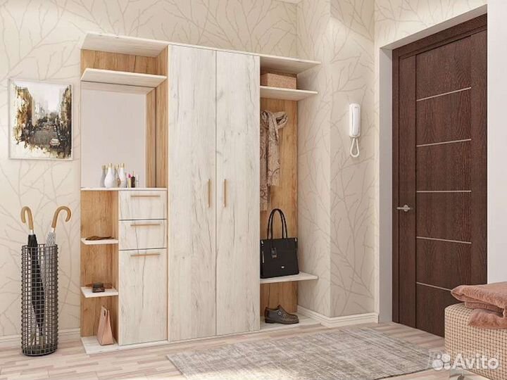 Прихожая Консул-2 дуб золотой/белый 1,7