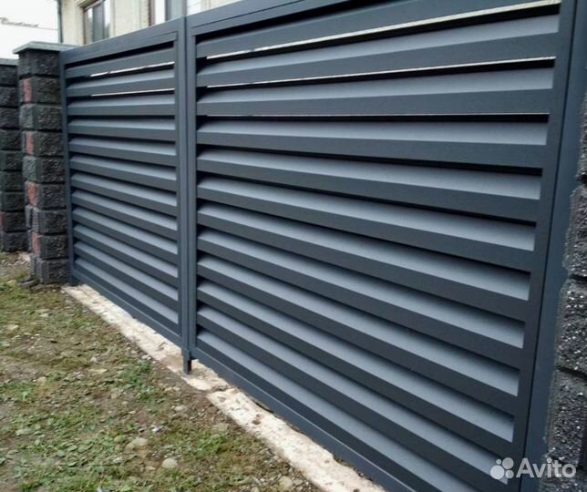 Металлический забор Жалюзи GL 0,5 RAL 8017