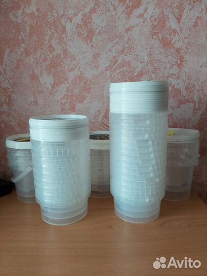 Контейнер пластиковый пищевой б/у 500 и 1000 мл