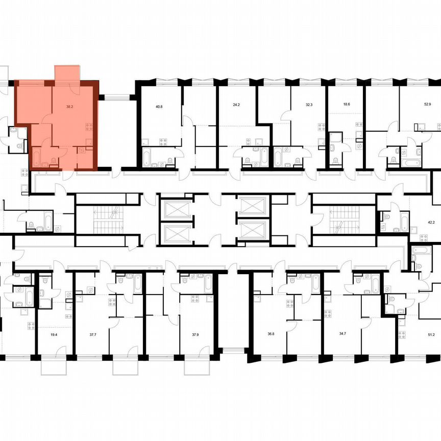 1-к. квартира, 38,2 м², 7/28 эт.