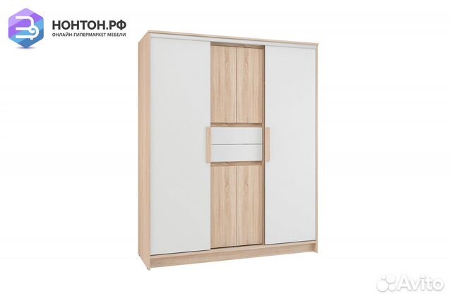 Шкаф-купе Эдем 1.7м дуб сонома / белый