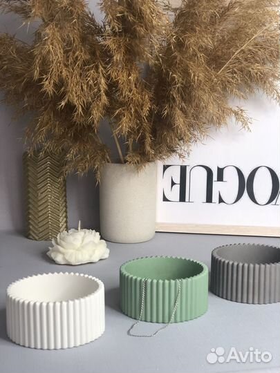 Ароматическая свеча, декор из гипса