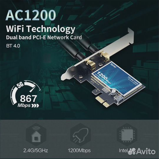 Wi-Fi адаптер для пк двухдиапазонный