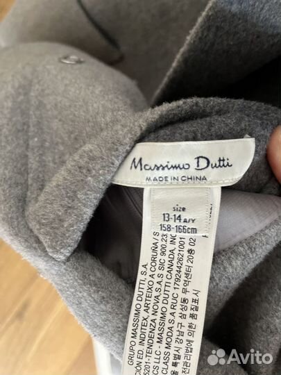 Пальто д/девочки Massimo Dutti, 13-14 л, 158-166см