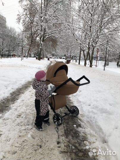 Коляска 2 в 1 эко кожа