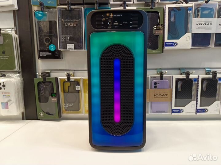 Яркая блютуз колонка Soundmax 25W