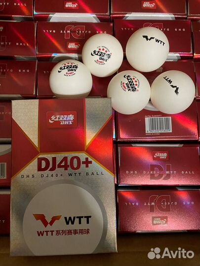 Мячи для настольного тенниса DHS DJ40+ 3* WTT