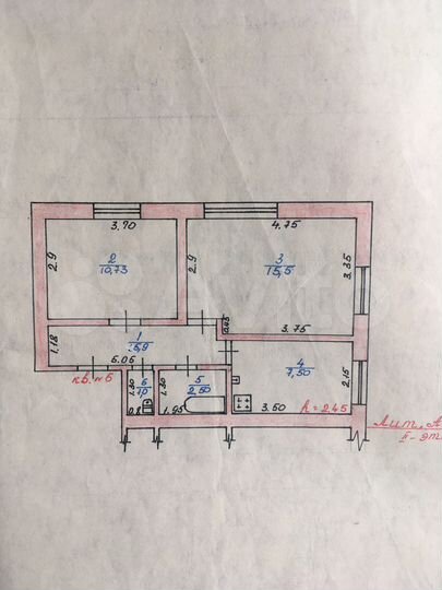 2-к. квартира, 43,2 м², 2/2 эт.