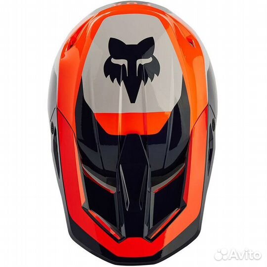 Fox V1 Nitro Мотошлем Orange Fluo Оранжевый