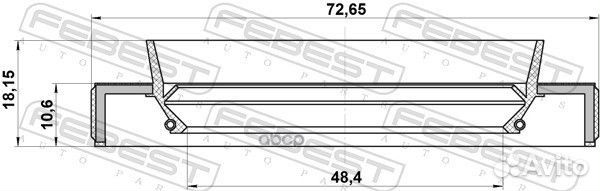 Сальник привода 50X72.5X10.6X18.2 95HBY-5073111