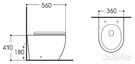 Унитаз приставной Aquatek Европа сид опа-031 3в1