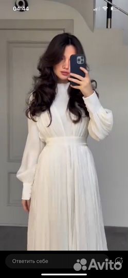 Вечернее платье 46 размера белое