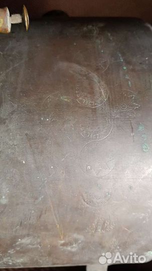 Дровяной старинный самовар