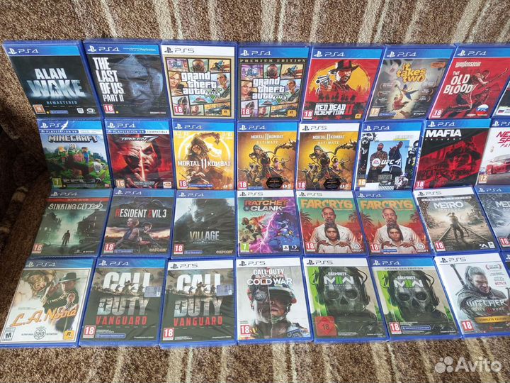 Новые, в плëнке диски для ps4/ps5, цены в описании