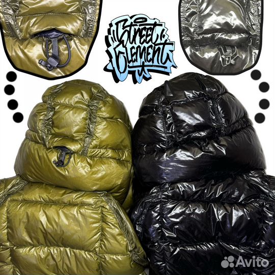 Пуховик cp company dd shell зеленый