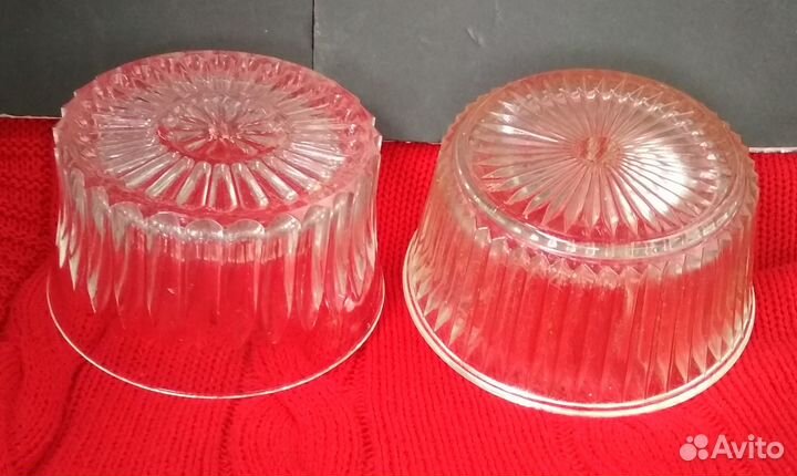 Конфетницы. 2 штуки. Стекло. СССР
