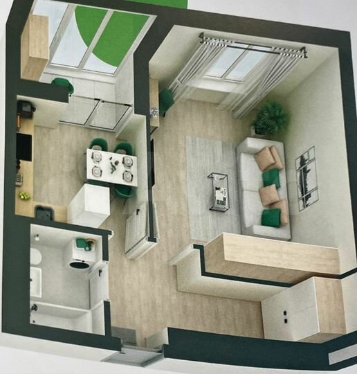 1-к. квартира, 40,4 м², 3/15 эт.