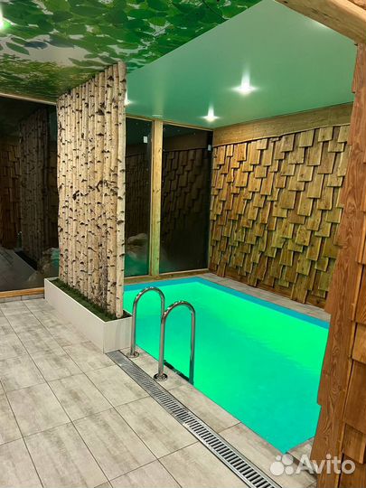 Новая Баня на дровах с бассейном