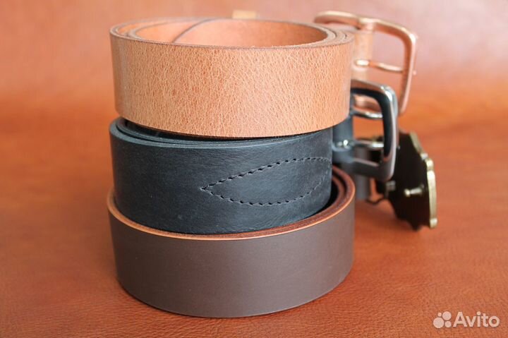 Кожаный ремень на заказ ручная работа