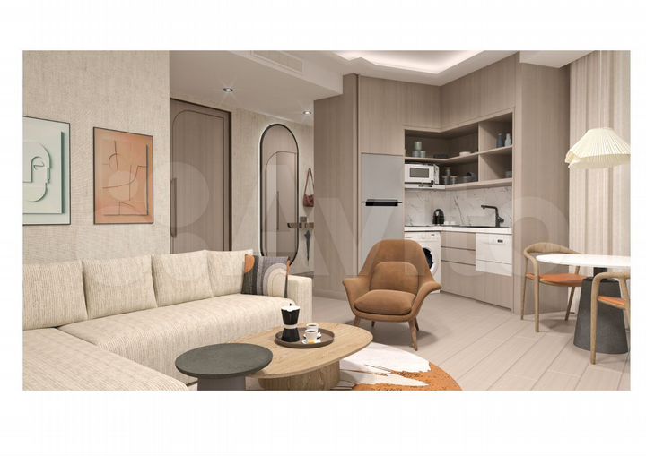 Квартира-студия, 43 м² (Грузия)