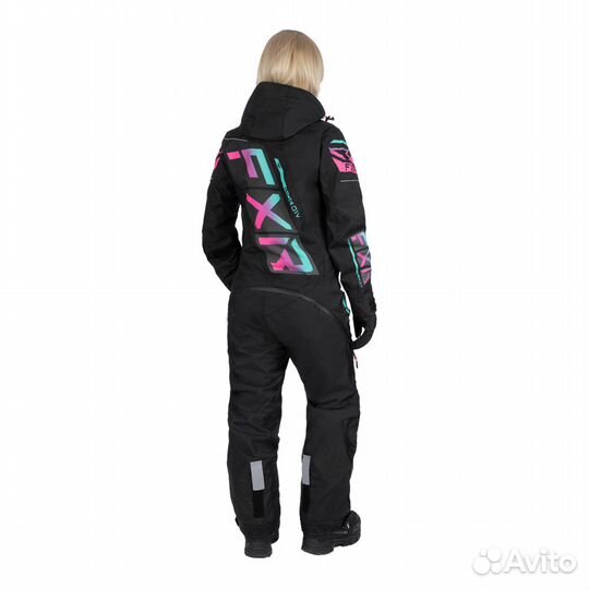 Комбинезон FXR CX F.A.S.T. с утеплителем Black/Mint-Electric Pink Fade, 12