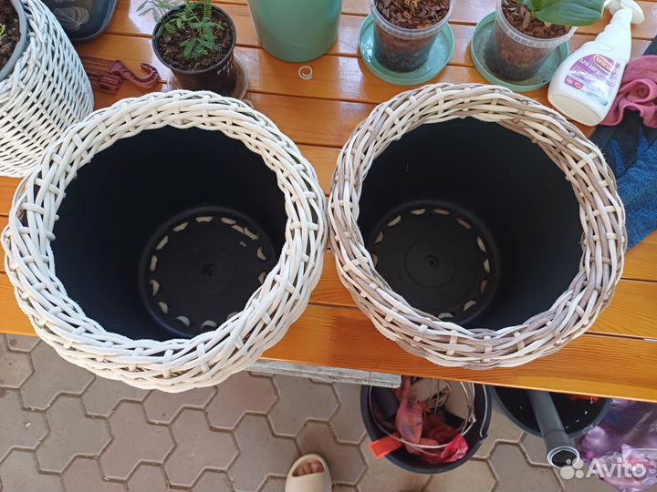 Кашпо из искусственного ротанга 12 л